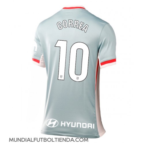 Camiseta Atletico Madrid Angel Correa #10 Segunda Equipación Replica 2024-25 para mujer mangas cortas